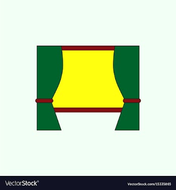 Cinema screen with open curtain vector image
