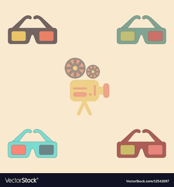 Cinema spectacles Collection vector image