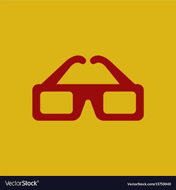 Cinema spectacles in flat vector image