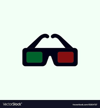 Cinema spectacles in flat vector image