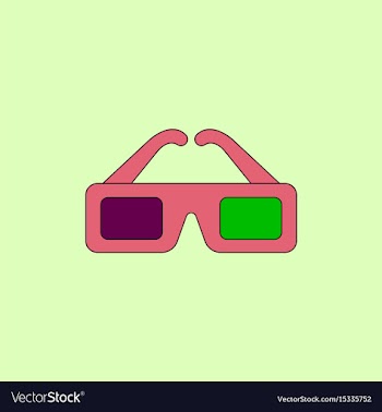 Cinema spectacles in flat vector image