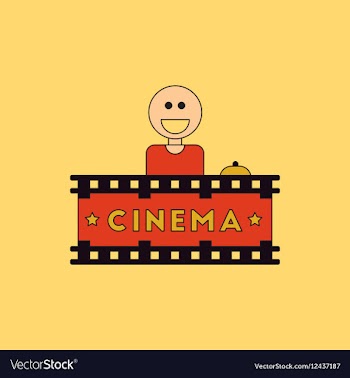 Cinema Ticket Office in flat vector image