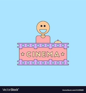 Cinema ticket office in flat vector image