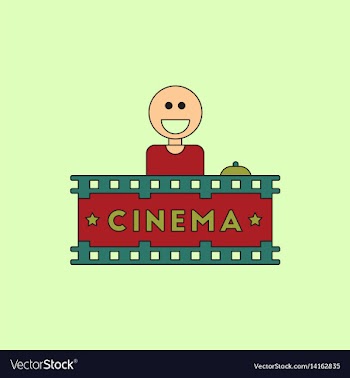 Cinema ticket office in flat vector image