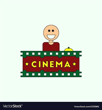 Cinema ticket office in flat vector image