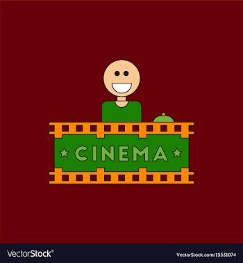 Cinema ticket office in flat vector image
