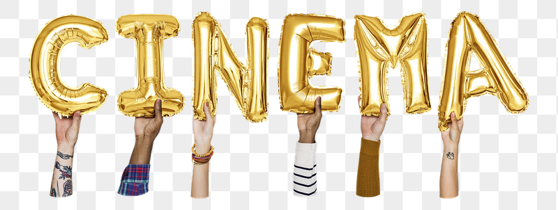 Cinema word png, hands holding | Free PNG - rawpixel