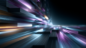 Cinematic Abstract Technology Background with Data Streams