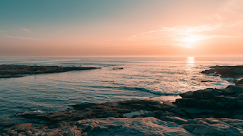 Cinematic Coastal Sunset Landscape