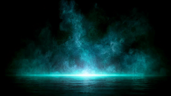 Cinematic Dark Void with Teal Light