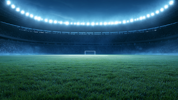 Cinematic Night View of a Modern Soccer Stadium