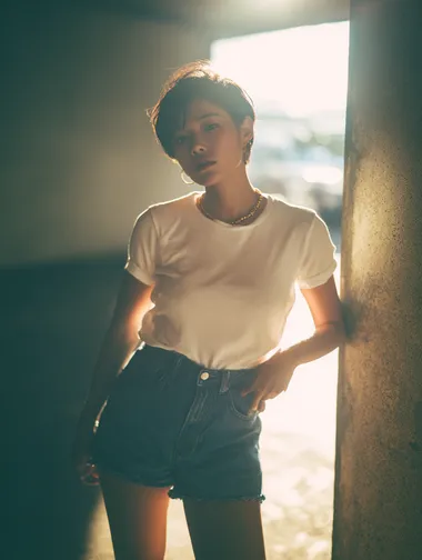 Cinematic Portrait of a Short-Haired Korean Woman Cinematic Portrait of a Short-Haired Korean Woman