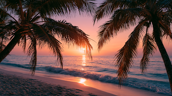 Cinematic Tropical Beach Sunset