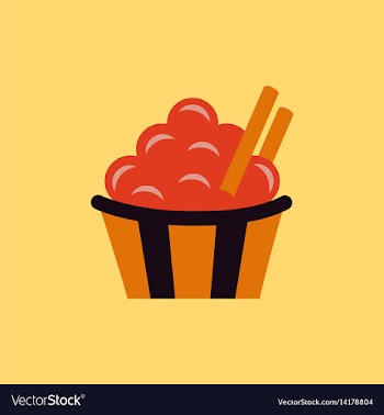 Cinnamon cupcake vector image