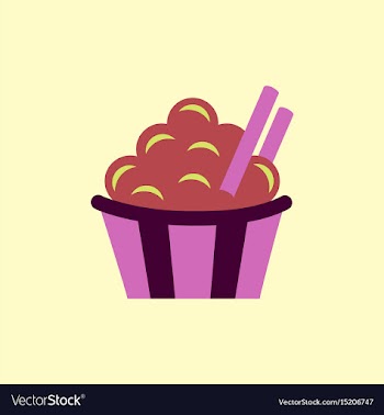 Cinnamon cupcake vector image
