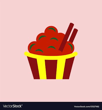 Cinnamon cupcake vector image