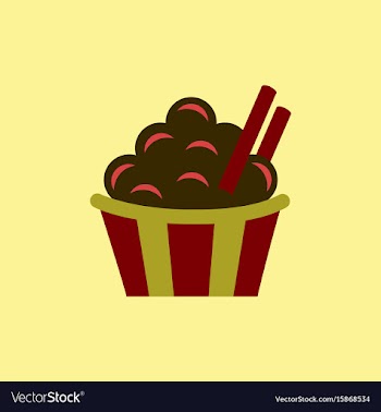 Cinnamon cupcake vector image