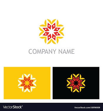  					Circle abstract flower geometry logo vector image														