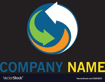 Circle arrow technology logo vector image
