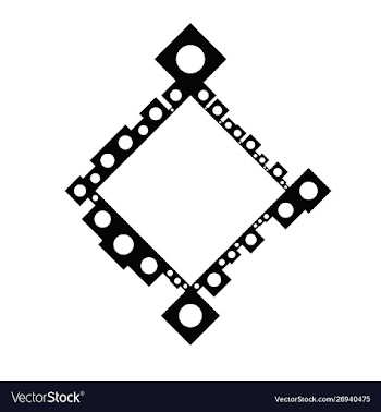 Circle badge decoration border - abstract modern vector image