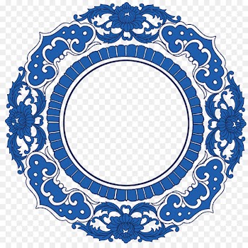 Circle Blue and white pottery - Blue and white rings 