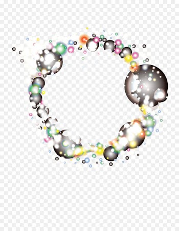 Circle Body piercing jewellery Human body Pattern - Garland bubbles composition 
