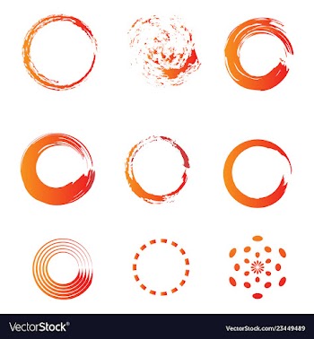 circle brush water color icon template