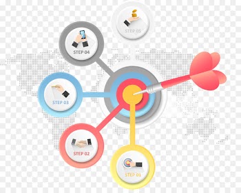 Circle Chart Icon - Vector circle graph colored darts 