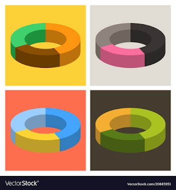 Circle chart infographic template for vector image