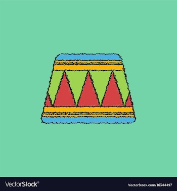 Circle circus or theater stage in hatching style vector image