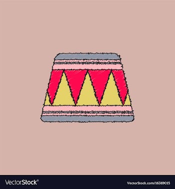 Circle circus or theater stage in hatching style vector image
