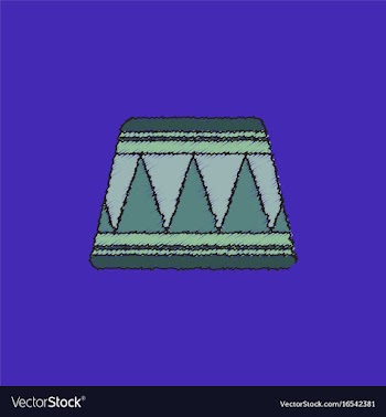 Circle circus or theater stage in hatching style vector image