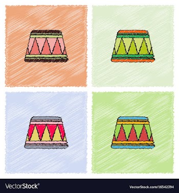 Circle circus or theater stage in hatching style vector image