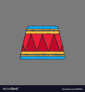 Circle circus or theater stage in hatching style vector image