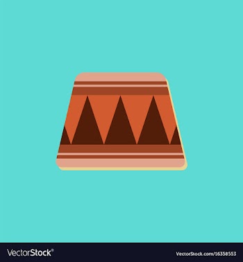 Circle circus or theater stage in sticker style vector image