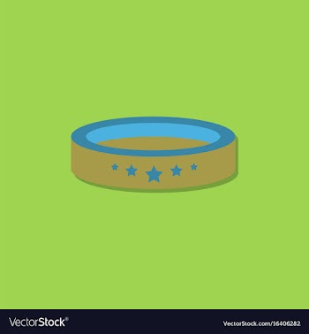 Circle circus or theater stage in sticker style vector image