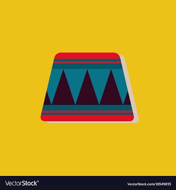 Circle circus or theater stage in sticker style vector image