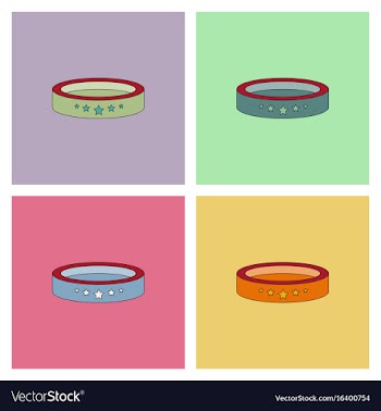 Circle circus or theater stage set vector image