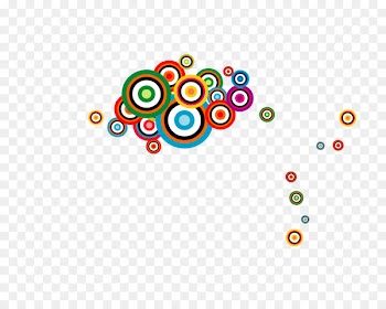 Circle Clip art - Floating colored circles 