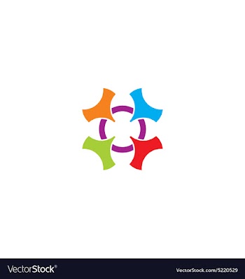  					Circle colorful abstract shape logo vector image														