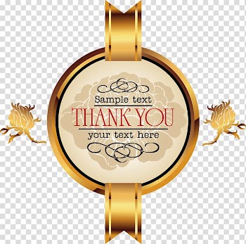 Circle Designer, Hand-painted gold frame ribbon letter transparent background PNG clipart