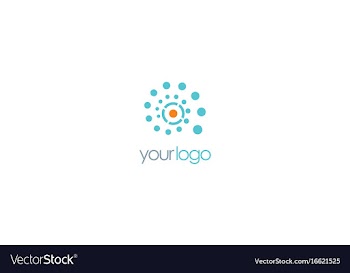  					Circle dot connection technology logo vector image														