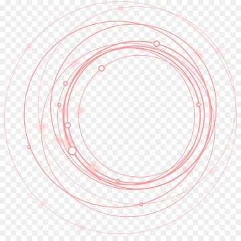 Circle Font - Creative hand-painted synthetic red circle effect 