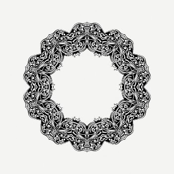 Circle frame collage element, vintage | Free PSD Illustration - rawpixel