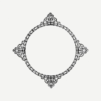 Circle frame collage element, vintage | Free PSD Illustration - rawpixel