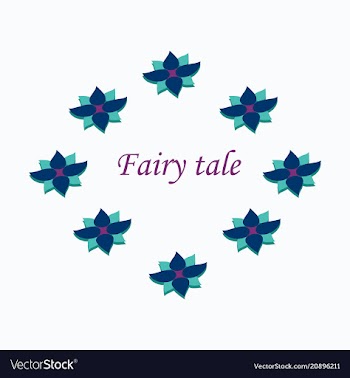 Circle frame with flofers in circle text fairy vector image