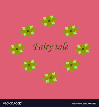 Circle frame with flofers in circle text fairy vector image