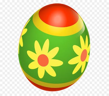 Circle Fruit Orange Easter egg - Easter Red and Green Egg with Flowers PNG Picture 