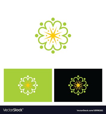  					Circle geometry beauty flower logo vector image														
