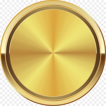 Circle Gold Disk Clip art - Hand painted Golden Circle card 